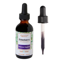 "Quantum Health Black Elderberry Liquid Extract Sambucus Nimgra Ammune Dukung Formula 700mg - Daily Wellness Boost of PowerAntioksidants for Women & Men - High Dose, Fast Absorpsi, Vegan - 2 Fl Oz