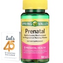 Spring Valley Prenatal Multivitamin 100 Tablet, Prenatal Vitamin for Women, Pregnancy Must Haves Felour Suplement, Bundle with Luall 's 45 Diabetes Decoded