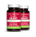 Dasar Brands Heart Smart Omega-3 Fish Oil 1000mg - Triple Power EPA & DHA, Non-GMO, Heart & Cognitive Dukungan - 50 Burpless Softgels - 2-Pack