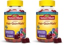 Nature Made Hair Skin and Nails with Biotin 2500 mcg, Dietary Supplement for Healthy Hair, Skin & Nails Dupport, 90 Gummies, 45 Day Supply (Paket 2)