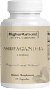 Ashwagandha dengan Black Pepper 124; Herbal Suplemen untuk Stress Relief, Mood Enhancement, Immune System, Fungsi Kognitive, Peraturan Hormone, 124; Cholesterol Levels 124; Nor-GMO 124; Gluten- Gratis 124; 60 Capsules