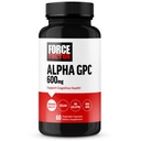 FORCE FacTOR Alpha GPC Suplemen Otak untuk Memori dan Fokus, Mood Dukungan Suplemen dengan Alpha GPC 600mg, Premium Kualitas, Vegan, Non- GMO, 60 Capsules