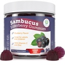 Purify Life Sugar-Free Elderberry Gummies dengan Vitamin C & Zinc untuk Orang Dewasa dan Anak-anak, Dukungan Imune Suplemen untuk Kesehatan Repiratory, Sambucus Elderberry Antioksidant Gummies - Vegan, 90 Count