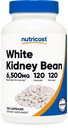 Nutricost White Ginney Beans Capsules 6.500mg Equivalen, 120 Capsules - Vegetarian Caps, Gluten Free dan GMO Free