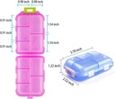 Wisata Pill Box Organizer, 10 Comment Case Planner, Portable Folding Daily Medcine Capsule Dispenser untuk Penyimpanan Kesehatan, Meds, Vitamin, Minyak Ikan, Tambahan, Biru