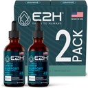 E2H Liver Suppplement with Milk Thistle - Liver Health Formula - Artichoose Extract, Dandelion Root, Chanca Piedra, and More - Absorbend Liquid Formula (2 Bottles)