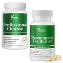 DR VITAMIN SOLUTIONS Profesional Detox Cleanse dan Thermogenic Fat Burner Bundle - 15 Day Cleanse for Weight Management, Gut Health, and Bloating Relief - 90 Caps