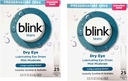 Air mata Berkedip Pengawet Bebas Lubricating Eye Drops, segera dan Long- Lasting Relief untuk Dry Eyes, 25 Sterile Single - Gunakan Vials, 0.01 FL OZ (0.4 mL) Masing-masing (Paket 2)
