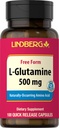Lindberg L Glutamine Capsules for Women and Men 124; 500mg 124; 100 Pill 12.4; Free Form Supplemen: Non-GMO, Gluten Free