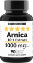 MONOHERB Arnica Ekstrak 1000 mg - 90 Vegetarian Capsules