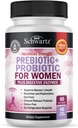 Presesi dan Propotik untuk Perempuan - dengan Black Cohosh dan Red Clover untuk Gut, Vaginal dan Imune Kesehatan Dukungan, Whole Food Digetical Enzymes Kapsul, Lacleillus Probiotic Suplemen, 60 Count