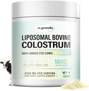 Lipomal Bovine Colostrum Powder - Pure Bovine Colostrum bagi Manusia - Grass Fed Colostrum Suplemen untuk Gut Dukungan, Kesehatan dan Pertumbuhan Rambut, 72 Hamba per Botle.180g / 6.35 oz