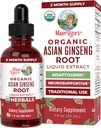 MaryRuth Organics Herbal Suplement Drop, Antioksidant, Boost Energy, Pack of 1, Ginseng Root for Vitalitas, Support Focus dan Endurance, Vegan, Non-GMO, Gluten Free, 1 Fluid Ounces