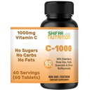 SHIFAA NUTRITION Halal Vitamin C-100mg Tablet, 60 Days Supply. Tambahan Dukungan Imune dengan Vitamin C, Elderberry, Quercetin, Rose HIPS & Rutin. Vegetarian, Non- GMO, Sugar Free & Keto Friendly