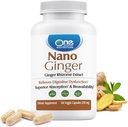 Satu Planet Nutrition Nano Ginger Root 250 mg Veggie Capsules (120 Pelayan), Ekstrak Root Ginger Murni, Nano untuk Absorpsi Superior, Enhances Digetical Health, Non- GMO, Vegan Gluten Bebas