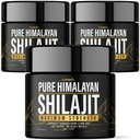 (3 Pack) Shilajit Pure Himalaya Organik Resin - Natural Authentic Lab Testing Formula untuk Pria, Perempuan - Tidak ada Logat Berat - 600mg Max Kekuatan dengan 85 + Trace Minect Golden Grade Shilajit Suplemen