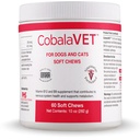 CobalaVet Vitamin B12 & B9 untuk Anjing Kecil & Kucing - Mendukung Sistem Gugup, Fungsi Otak, Pertahanan Kebal & Perkembangan Sel & Sel - Formasi Sel Darah - Patolik Metabolik - 60 Potong Lembut