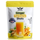 Ginger Turmeric Suplemen dengan Piperine, Vitamin C, Vitamin D3 & Zinc 124; Turmeric Ginger Shots for Joint, Heart, Brain, Gut & Skin Health 124; 100 Servings 124; Ayurvedic 124; Powder