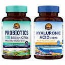 Vitalitown Gut-Skin Bundle (Pack of 2) 124; Progories 120 Billion CFUs (Item 1) & Hyaluronic Acid (Item 2)