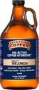 Sovereign Copper Bio- Active Copper Hydrosol, Daily + 4 in-1 Wellness Suplement for Joint and Bone *, Hair, Skin and Nails *, Cardiovascular Health * dan Energi dan Metabolisme Dukungan *, 64oz