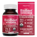 BioBeet £Max Kekuatan Beet Root Capsules - 21: 1 Konsentrasi, Setiap Serving Dierived dari 28.350 mg Organic Beetroot - Pengaruh Absorpsi dengan BioPerine ® Black Pepper Ekstrak (60 Capsules)