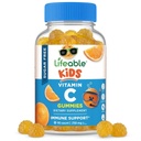 Lifeable Sugar Free Vitamin C untuk Anak-anak - 250 mg - Tasting Natural Flavor Gummy Suplement - Vegetarian GMO-Free Chewable Vitamin - untuk Dukungan Imune - untuk Anak-anak - 90 Gummies