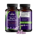 Elderberry Capsules Hitam 124; 180 Count 124; Sambucus Elderberry Vitamin, Non-GMO, Gluten Free, Organik Elderberry Extract Sambucus Nimra