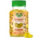 Vitamin C Jelly Bean Gummies for Adules, Immune Suplemen Dieter, Vegetarian, 120 Citrus Blast Jelly Beans, Kosher