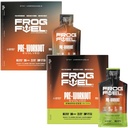 Frog Fuel Ultra & Ultra Energized Pre Workout Shot Bundle dengan 1500mg Beta Alanine, Electrolites 8g Protein Nano- Hydrolyzed Grass Fed Collagen, 10g Carbs, Berry, 1.2 oz Packets, 48 Pack