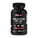 Vitabod Melonatin 20 mg - 240 Fast Dissolve Tablet - Drug Free - Natural Berry Flavor - Vegetarian, Non-GMO, Gluten Free 240 Count (Paket 1) (240 Cacah (Paket 1))