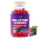 Melonatin 20mg Gummies (120 Count) - Maksimum Dukungan Kekuatan Untuk Orang Dewasa dengan 10mg Melonalin Per Gummy - Bebas, Non- GMO, Vegetarian, Great Tasting Berry Flavor - 60 Services