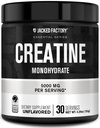Jacked Factory Creatine Monohydrate Powder 150g - 5g Daily Creatine Suplement for Men and Women, Vegan - Friendly, Third- Party Tested - 30, Unflashing