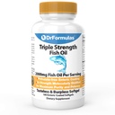 DFormulas 2000mg Triple Power Omega 3 Fish Oil dengan EPA dan DHA, 180 Burpless Softgels