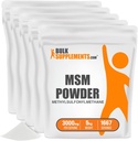BulkSuplemen .com MSM Powder - Methylsulfonymetana, MSM Supplement - MSM Pure Powder, MSM 3000mg - untuk Kesehatan Gabungan, Gluten Bebas, 3000mg per Serving, 5kg (Paket 5)
