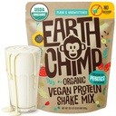 EarthChimp Organic Vegan Powder - dengan Produksi - Non GMO, Dairy Free, Non Whey, Plant Based Protein Poader for Women, Gluten Free - 26 Servings 32 Oz (Plain & Unsweesed) No Scoop