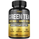 Green Tea Extract Pill EGG 16000Mg per Serving with 12000Mg Green Tea, 2000Mg Garcinia Camigia & 2000Mg White Ginjal Bean - Dukung keseimbangan Tubuh, Hati & Imune Kesehatan - 120 Capsules 2 Bulan Supply