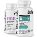 Pemuda & Tonic Menopause & PMS Dukungan untuk Perempuan Melalui Estrogen Balanced Metabolisme - 90 Pil dengan DIM Black Cohosh Red Clover Dong Quai Soy Isoflavones