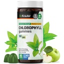 BIO KRAUTER Chlorofil Gummies - 90 Chews - Chlorophyll Suplemen - Natural Skin & Detox Dukungan - Vegan, Pectin Based, Pemasak Non-GMO