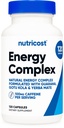Nutricost Natural Energy Pil Kompleks 120 Capsules, 100mg Caffeine - Gluten Free - Non-GMO