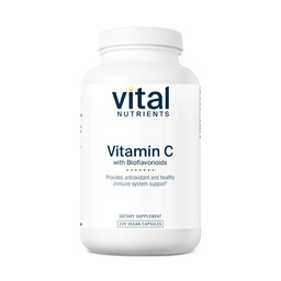 Visi Nutrients Vitamin C dengan Bioflavonoid 124; Vegan untuk Dukungan Imune *