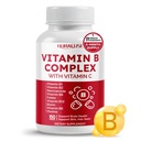 Vitamin B Kompleks Vitamin B1, B2, 6,9.12 Niasin, dengan Vitamin C - Dukung Tingkat Kesehatan Otak, Energi, Skin, Rambut, dan Nails - Dibuat dan Diuji di Amerika Serikat