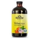 Serene Herbs Liquid Turmeric dengan Black Pepper - Turmeric Shots Curcumin Supplement 1000mg Ekstra Herbal Minum, Digetical Bitters for Bloating Relief, Gabungan Kesehatan, Energi & Kejelasan - 16oz
