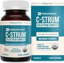 C-Strum ® Organic Bovine Colostrum Suplemen, 60% igG, Pertama Milking, Grass Fed, Max Power Colostrum Capsules dari Jerman Dairy Cows - Gut, Imunitas, Skin & Hair Dukungan (90 count)
