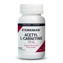 Kirkman - Acetyl L- Carnitine 250 mg - 90 Capsules - Pendukung Produksi Energi Cellular Berwarna - Hiperalergenik