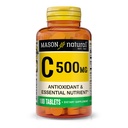 Mason Natural Vitamin C 500 mg, Dukungan Imune & Tambahan Antioksidan, Promotes Collagen Produksi & Perlindungan Sel, 100 Tablet
