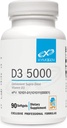 XYMOGEN D3 5000 - Biovailable Vitamin D3 5000 IU (125 mcg) - Potency Vitamin D Suplemen Tinggi untuk mendukung Kesehatan Ammune, Kesehatan Tulang + Heart (90 Gelatin Softgelels)