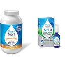 TheraTears 1200 mg Omega 3 Supplemen untuk Nutres Eye, Organik Flaxseed Triglyceride Fish Oil dan Vitamin E, 180 Count & SteriLid Eyelid Cleanser dan Face Wash, untuk Irrited Eyes, 2 fl oz Sembur