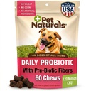 Probiom harian Pet untuk Anjing, 120M CFUs - Pra dan Proposal untuk Dogs Digetical Health, Gut Health, Imune Dukungan, Diare, Alergi dan Itching - 60 Chews, Duck Flavor