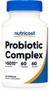 Kompleks Probiotik Nutricost - 50 Milyar CFU, 60 Capsules - Probiotik untuk Pria dan Wanita - Vegetarian Capsules, Non- GMO, Gluten Bebas