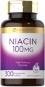 Carlyle Niasin 100mg 124; 300 tablet Vegetarian 124; Non- GMO, Gluten Free 124; Formula Potensi Tinggi
